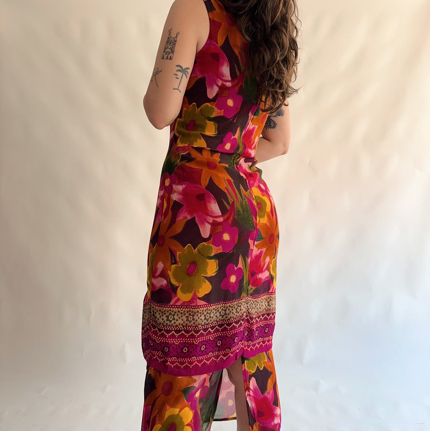 vestido vintage midi (S-M)