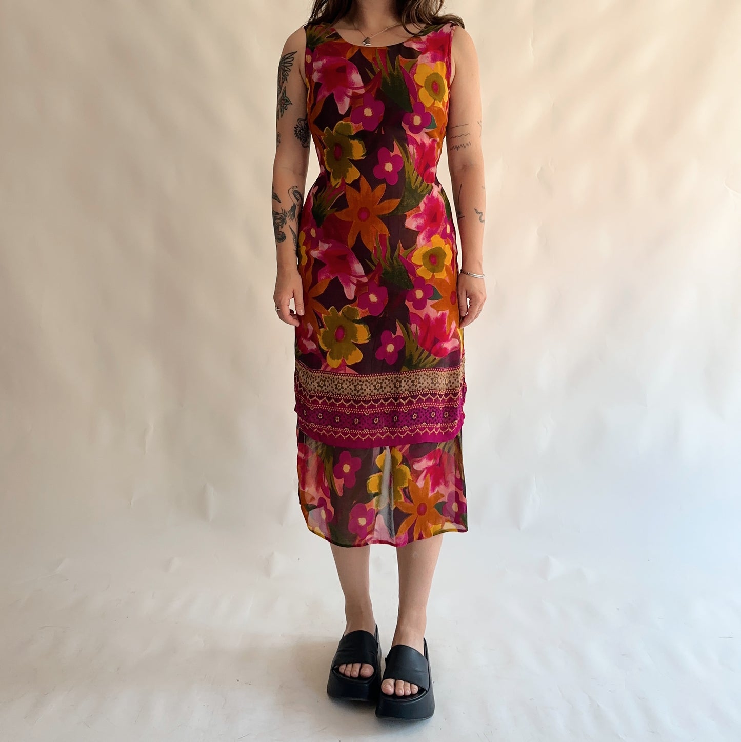 vestido vintage midi (S-M)