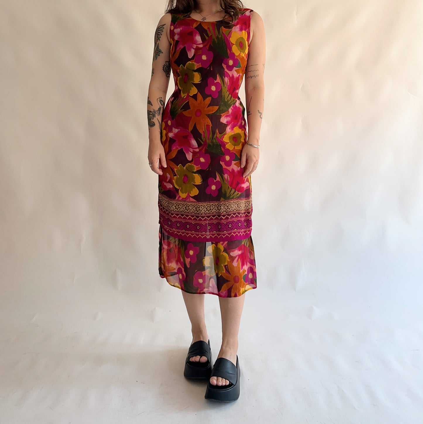vestido vintage midi (S-M)