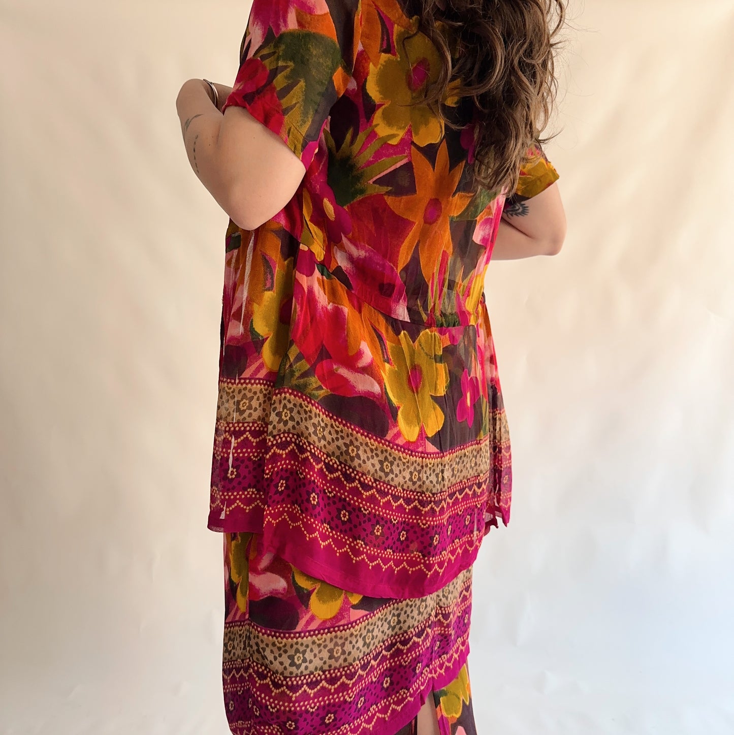 set vintage vestido + camisa (S-M)