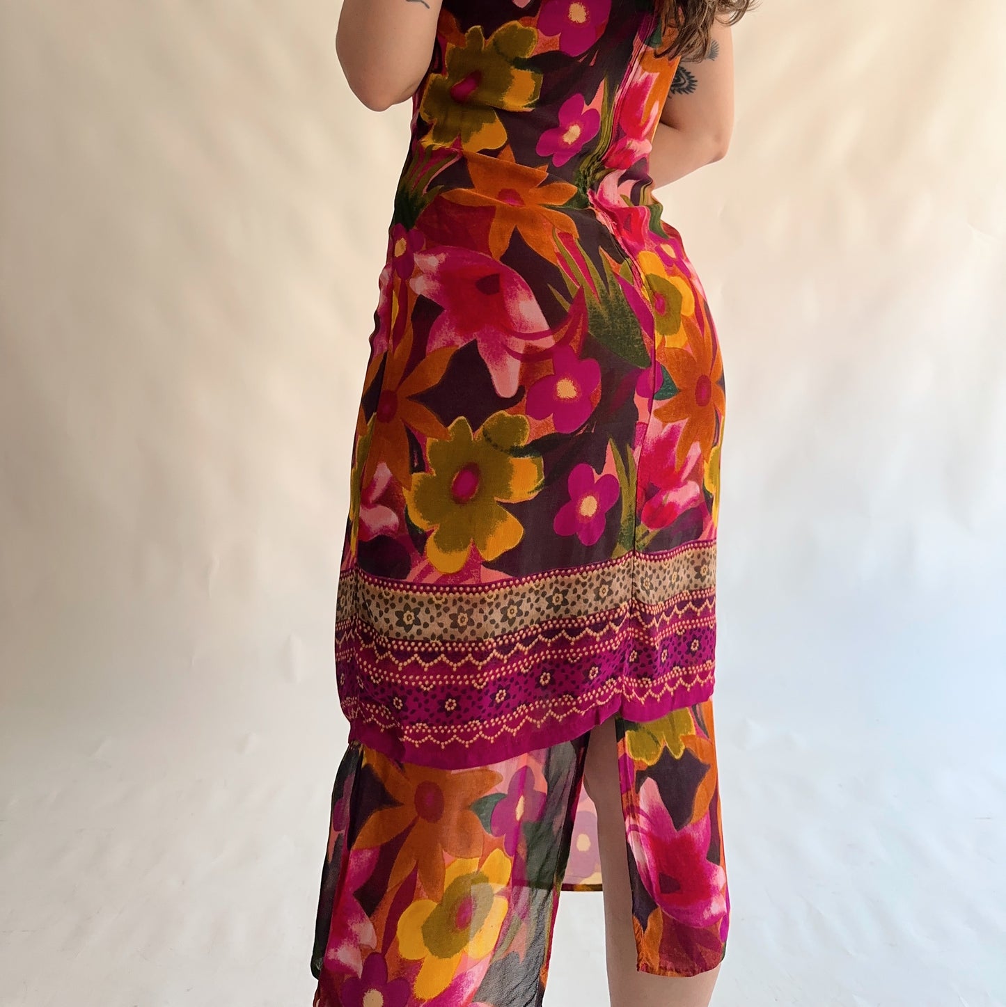 vestido vintage midi (S-M)