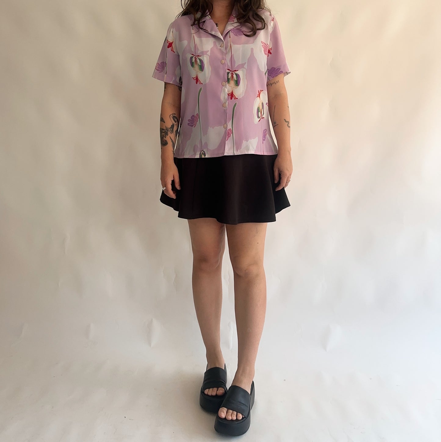 camisa vintage orquídeas (M-L)