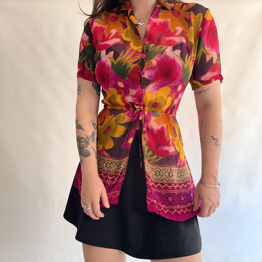 camisa vintage floral (S-M)