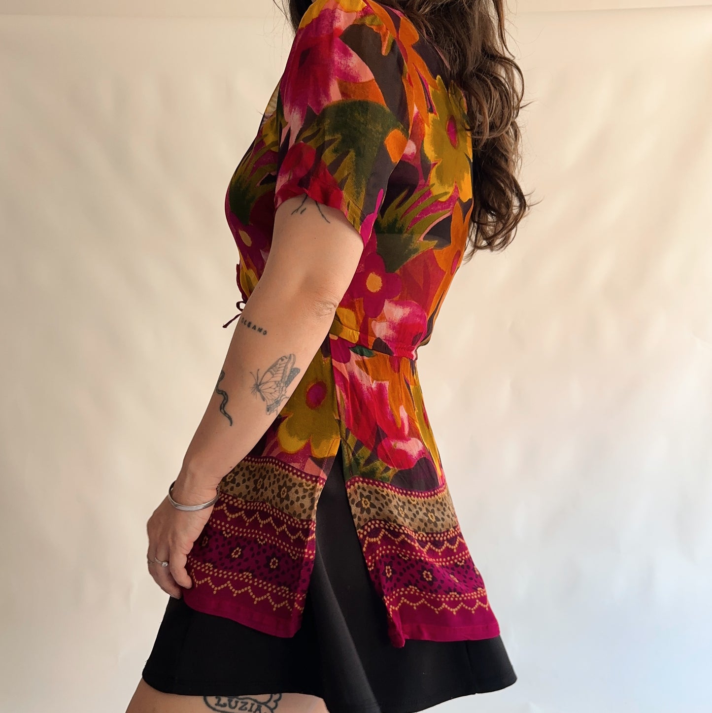 camisa vintage floral (S-M)