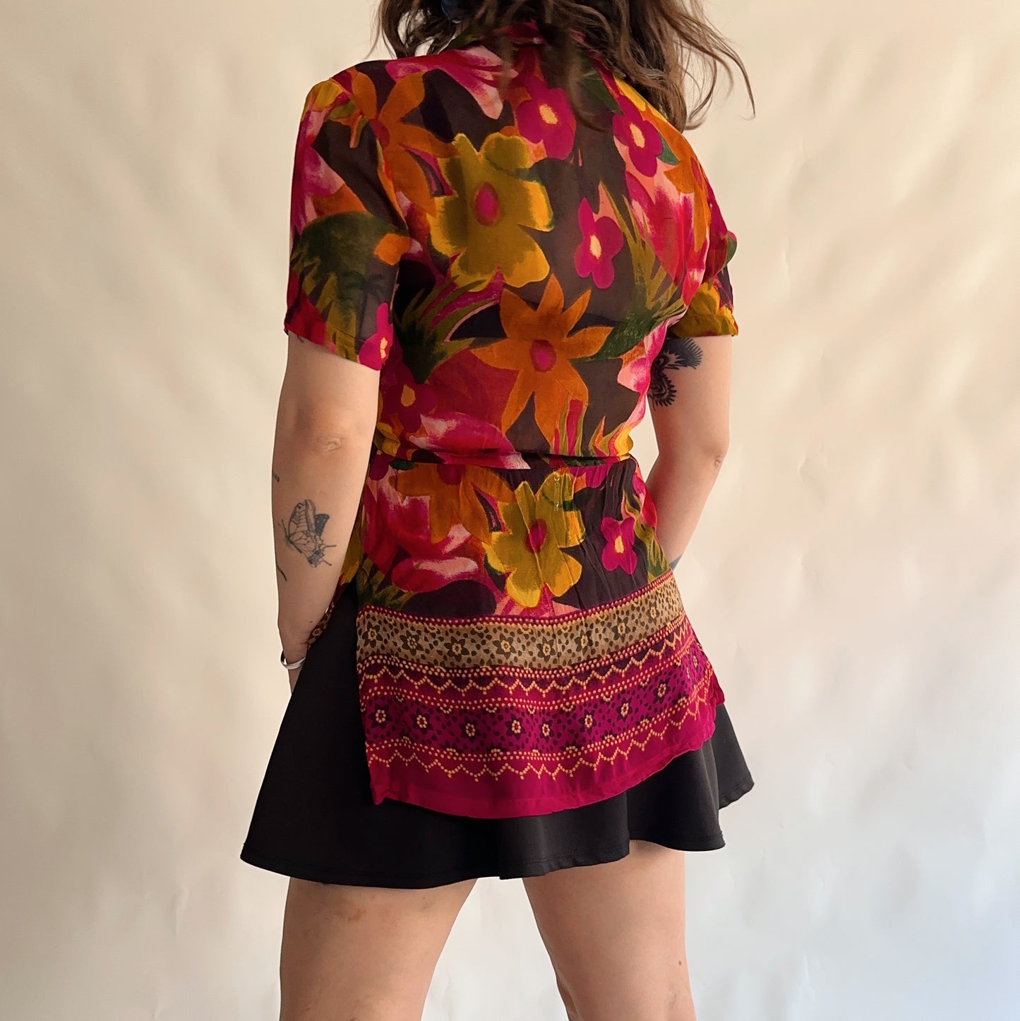 camisa vintage floral (S-M)