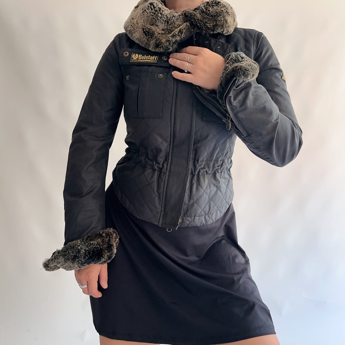 casaco waxed cotton belstaff (M)