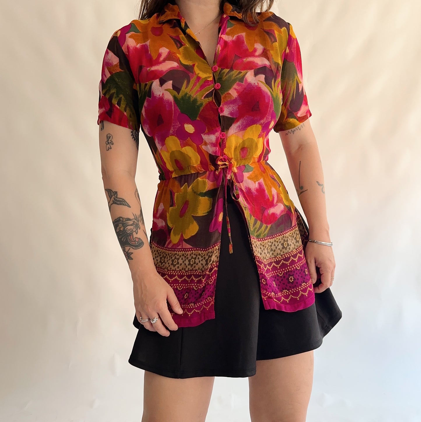 camisa vintage floral (S-M)