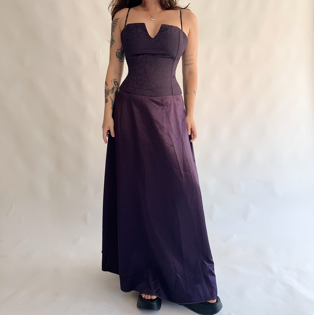 vestido vintage maxi fabuloso (M-L)