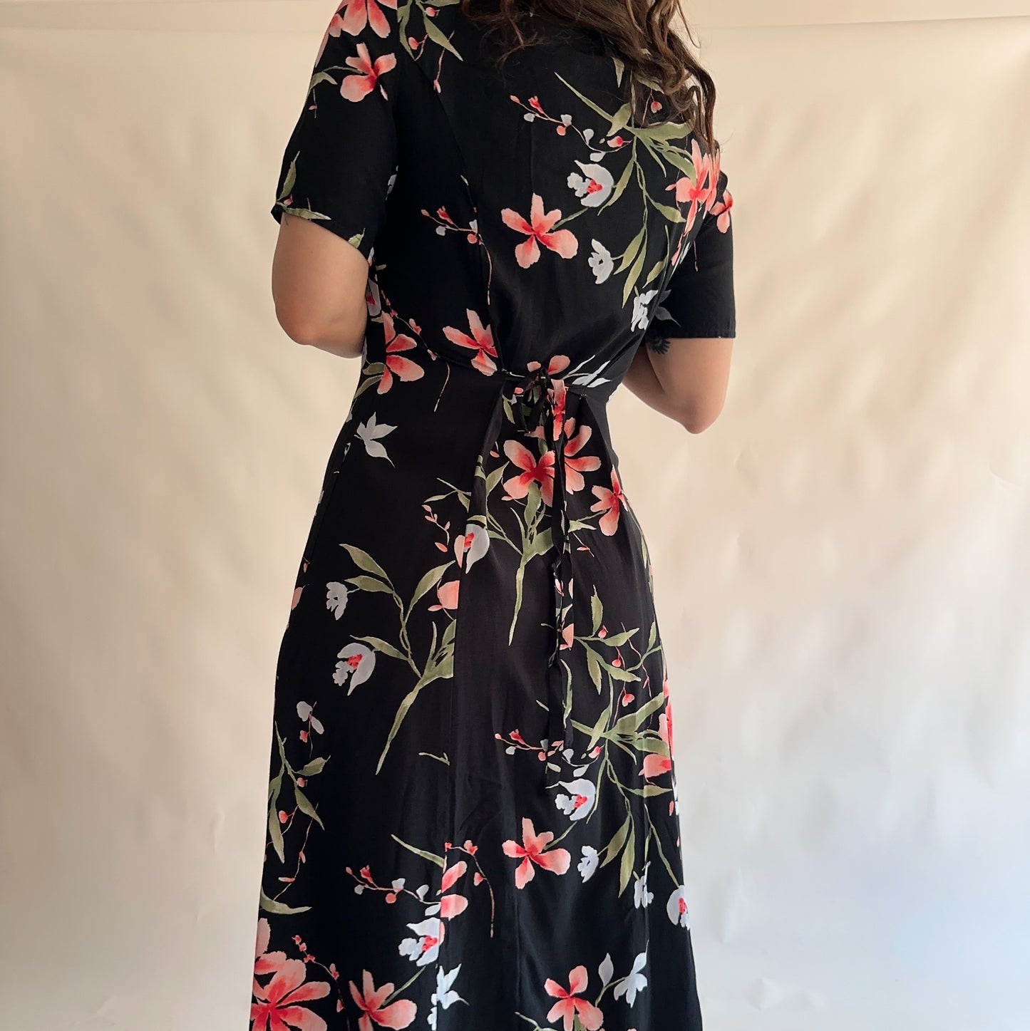 vestido vintage 90s floral (M)