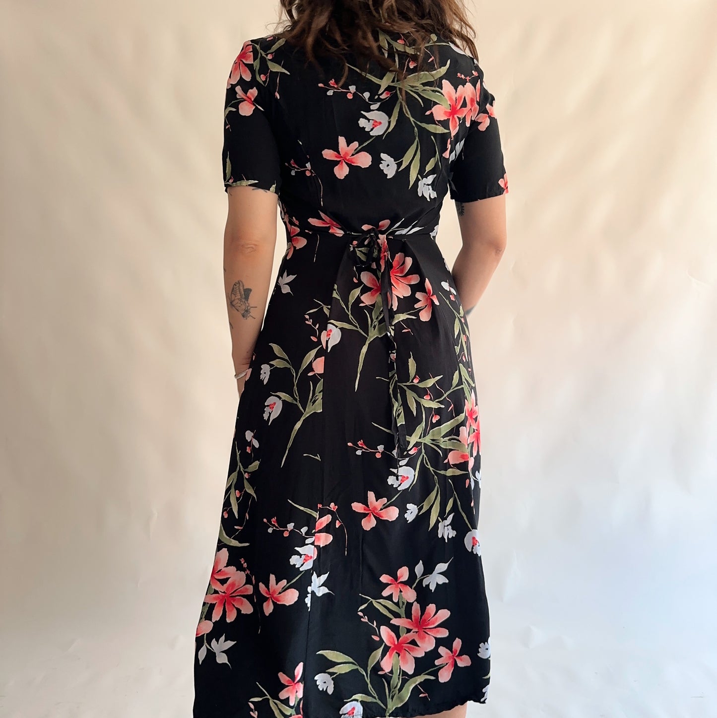 vestido vintage 90s floral (M)