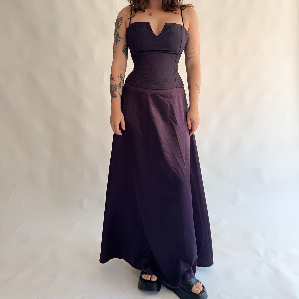 vestido vintage maxi fabuloso (M-L)