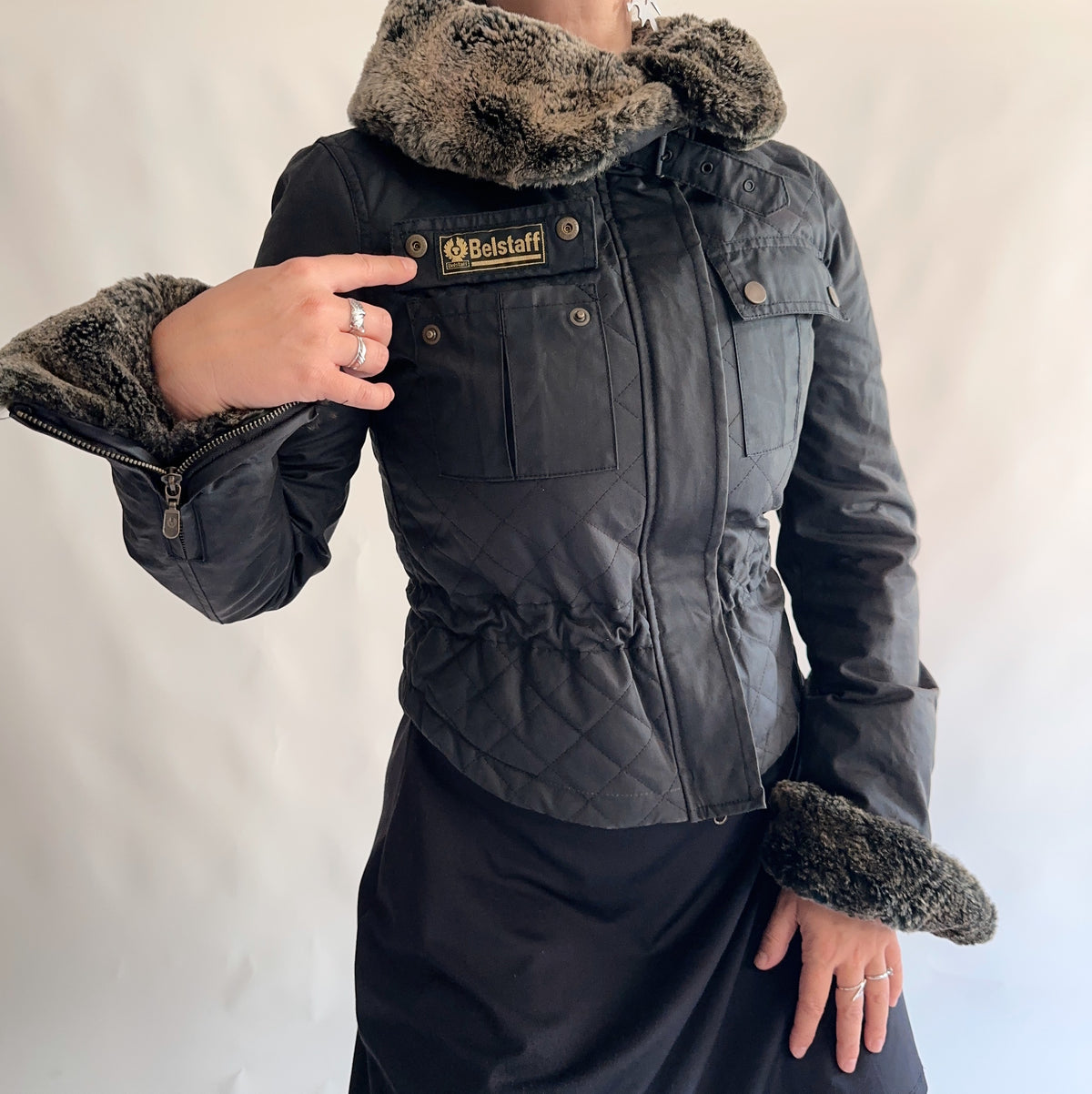 casaco waxed cotton belstaff (M)