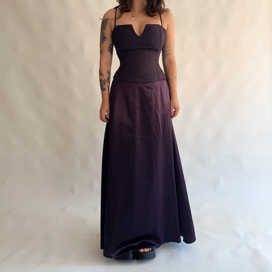 vestido vintage maxi fabuloso (M-L)