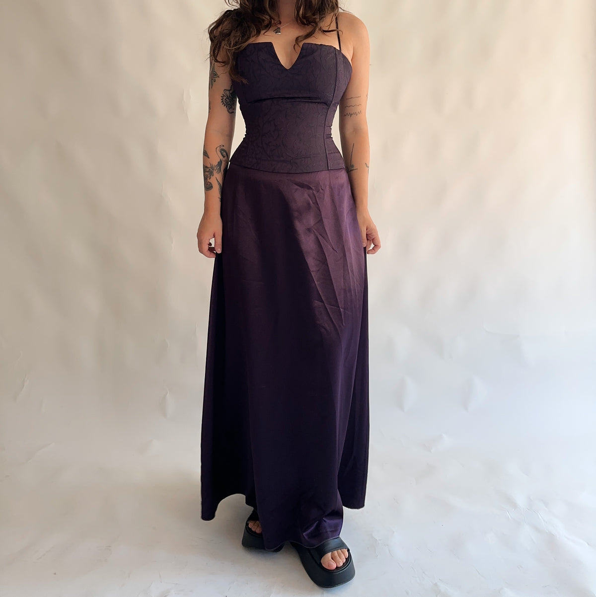 vestido vintage maxi fabuloso (M-L)
