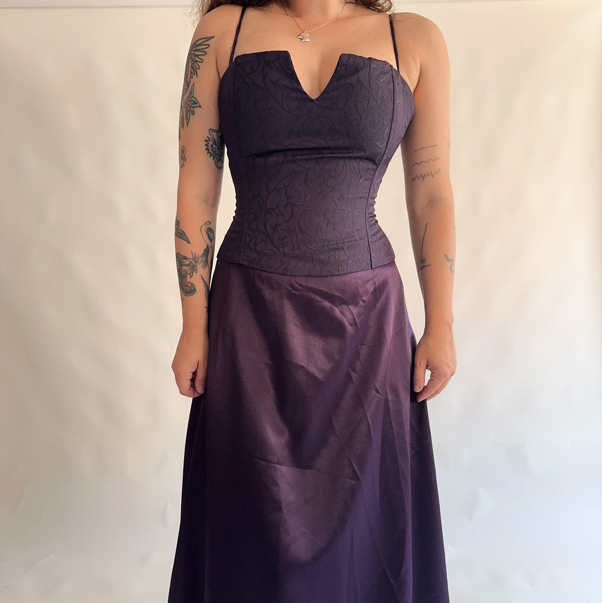 vestido vintage maxi fabuloso (M-L)