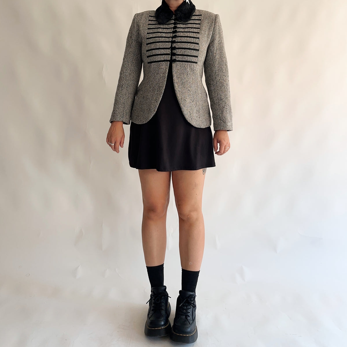 blazer vintage 80% lã rené derhy  (S)