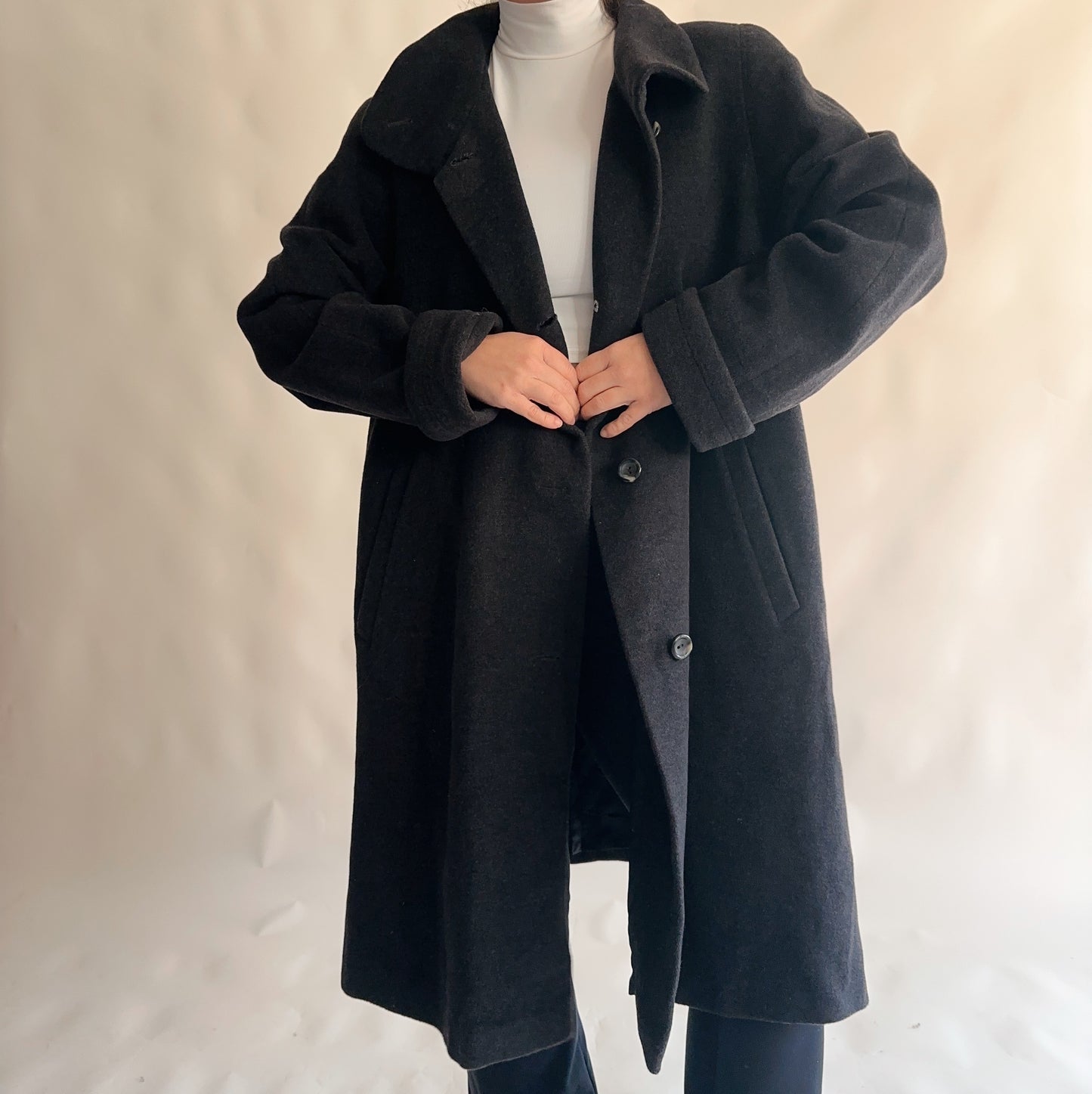 Sobretudo Vintage Lã + Angorá (L)