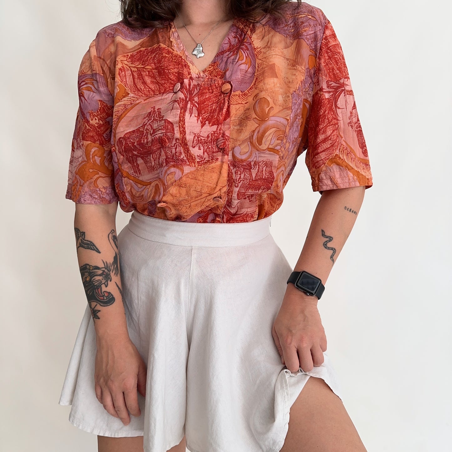 100% silk shirt (ML)