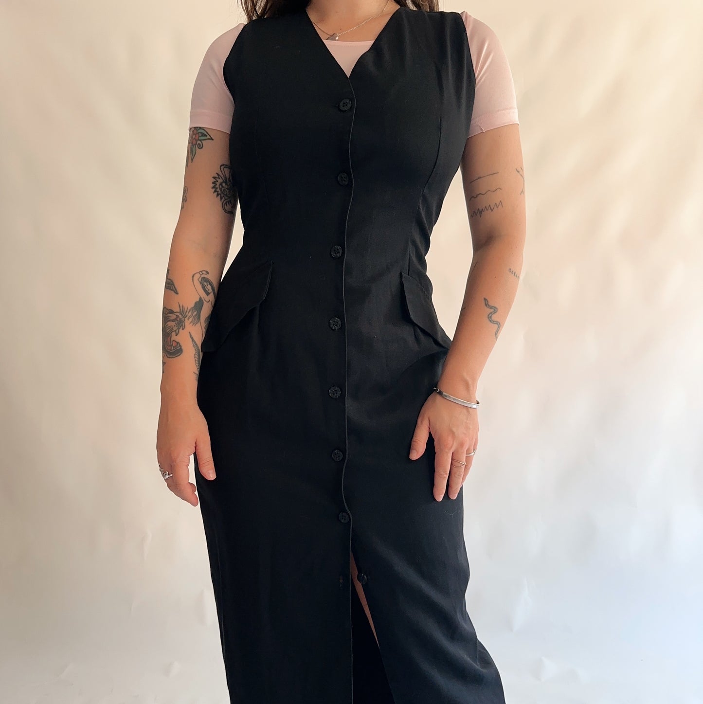 vestido vintage minimal dos anos 90s (L)