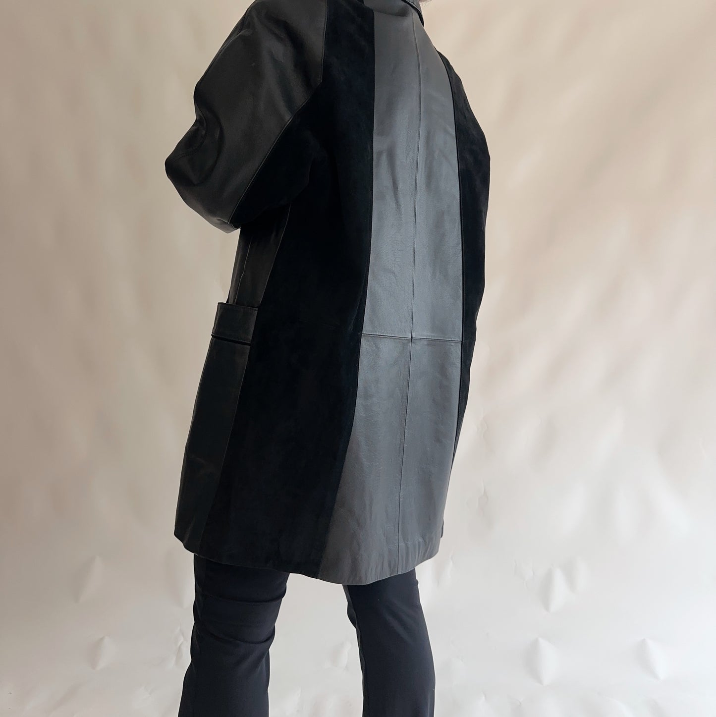 Casaco Vintage Patchwork de Pele (L-XL)