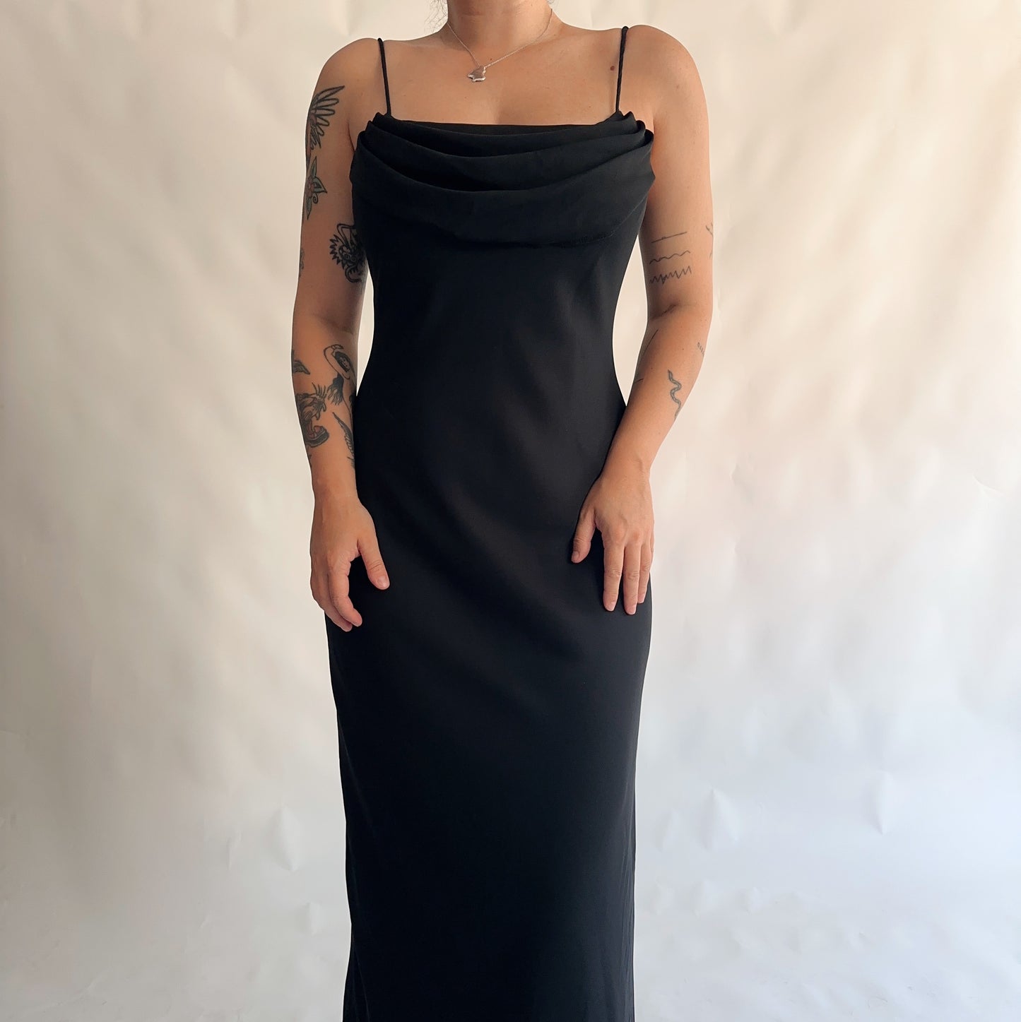 vestido vintage maxi made in USA UL)