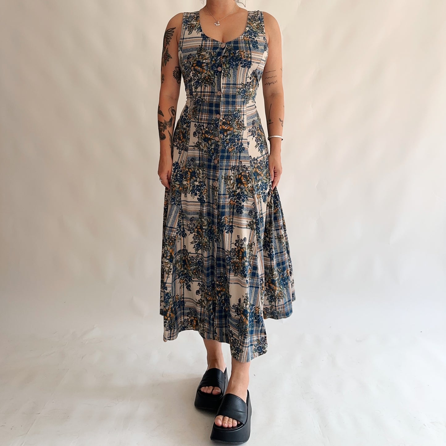 vestido vintage 90s longo (L)