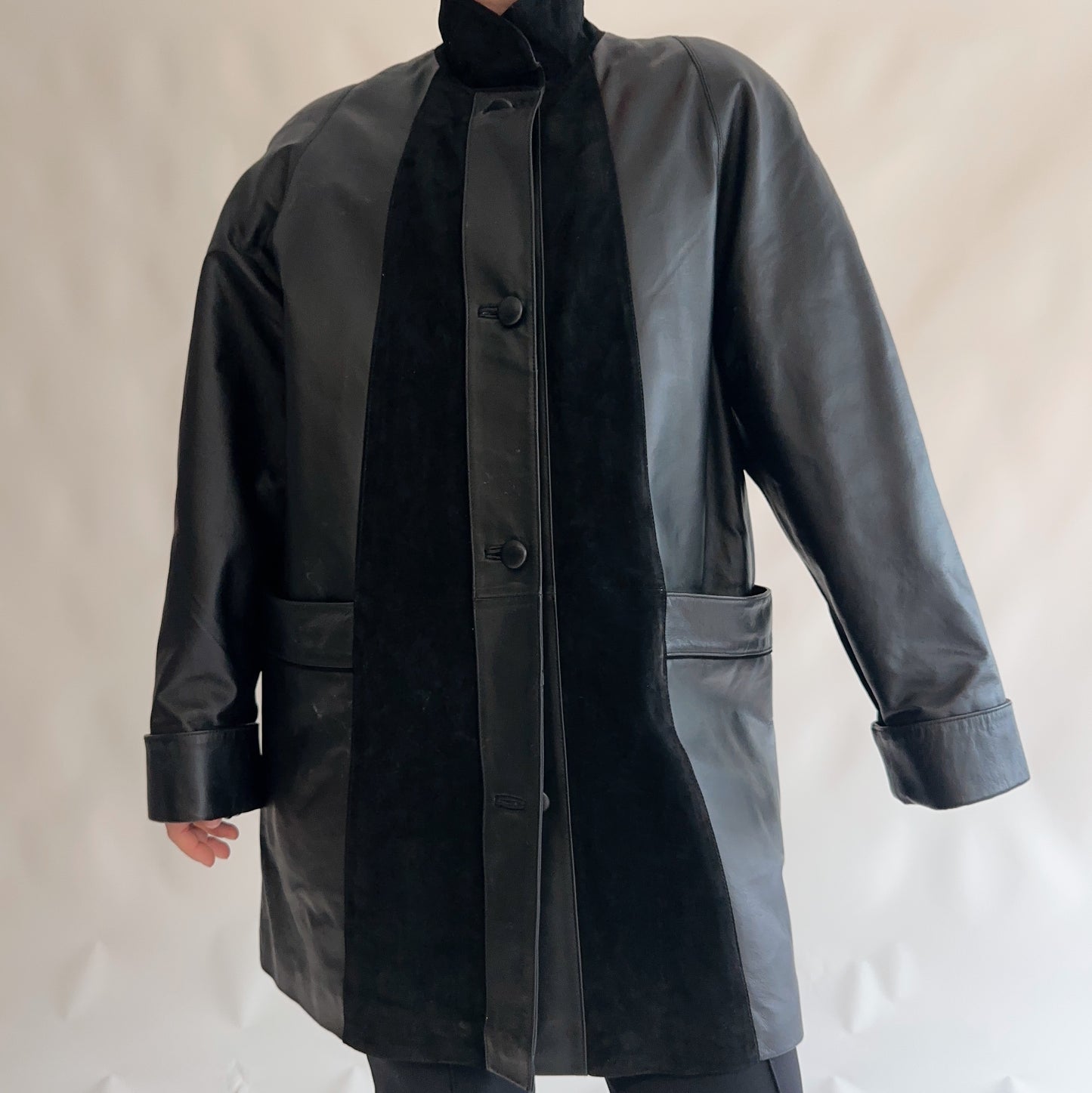 Casaco Vintage Patchwork de Pele (L-XL)