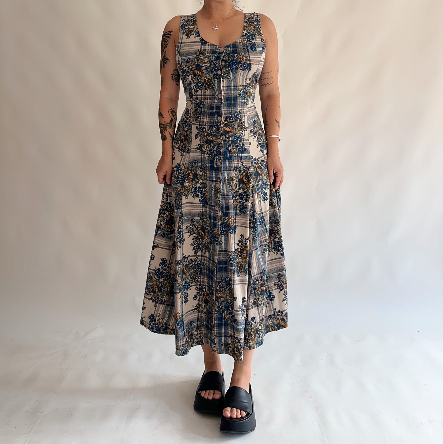 vestido vintage 90s longo (L)