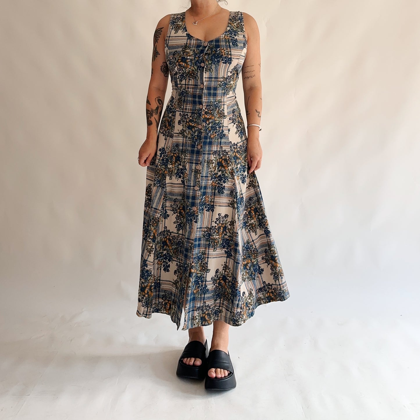 vestido vintage 90s longo (L)