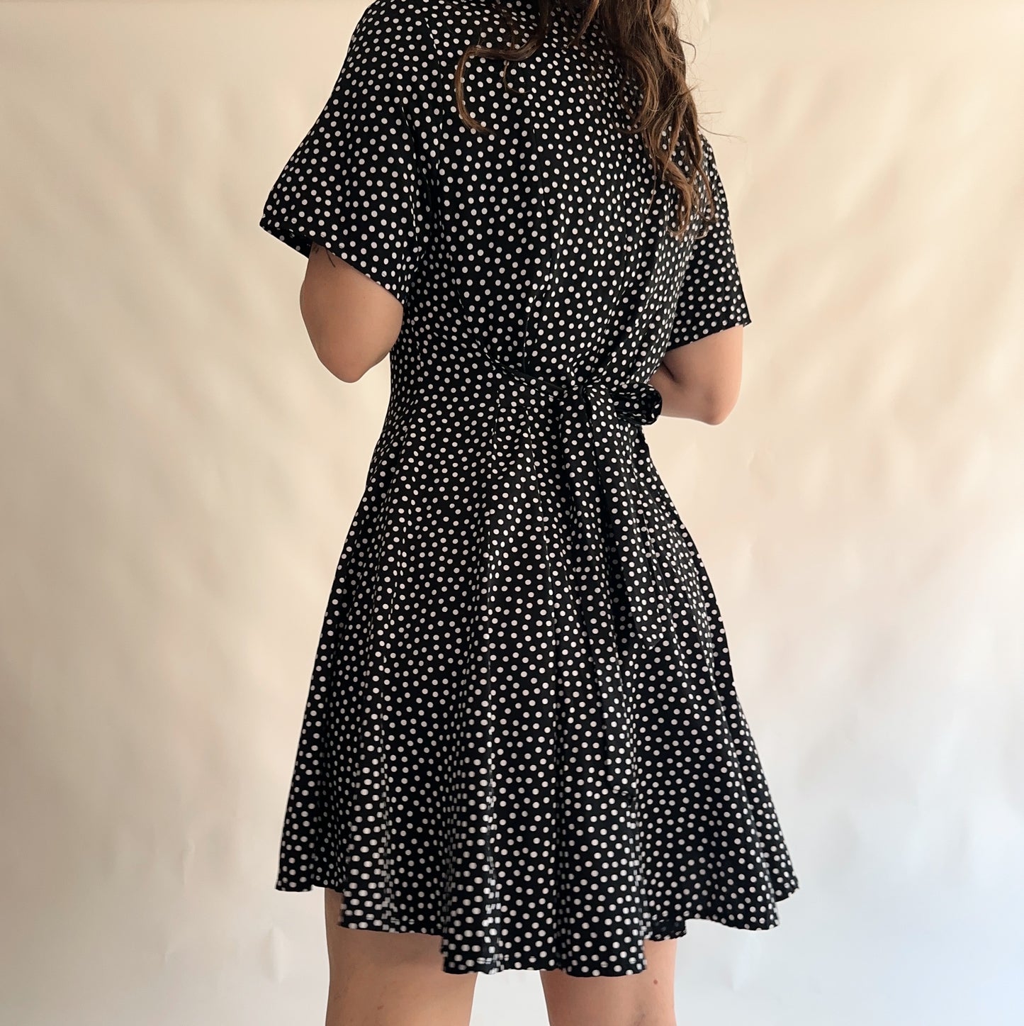 vestido vintage 90s polkadot (M-L)