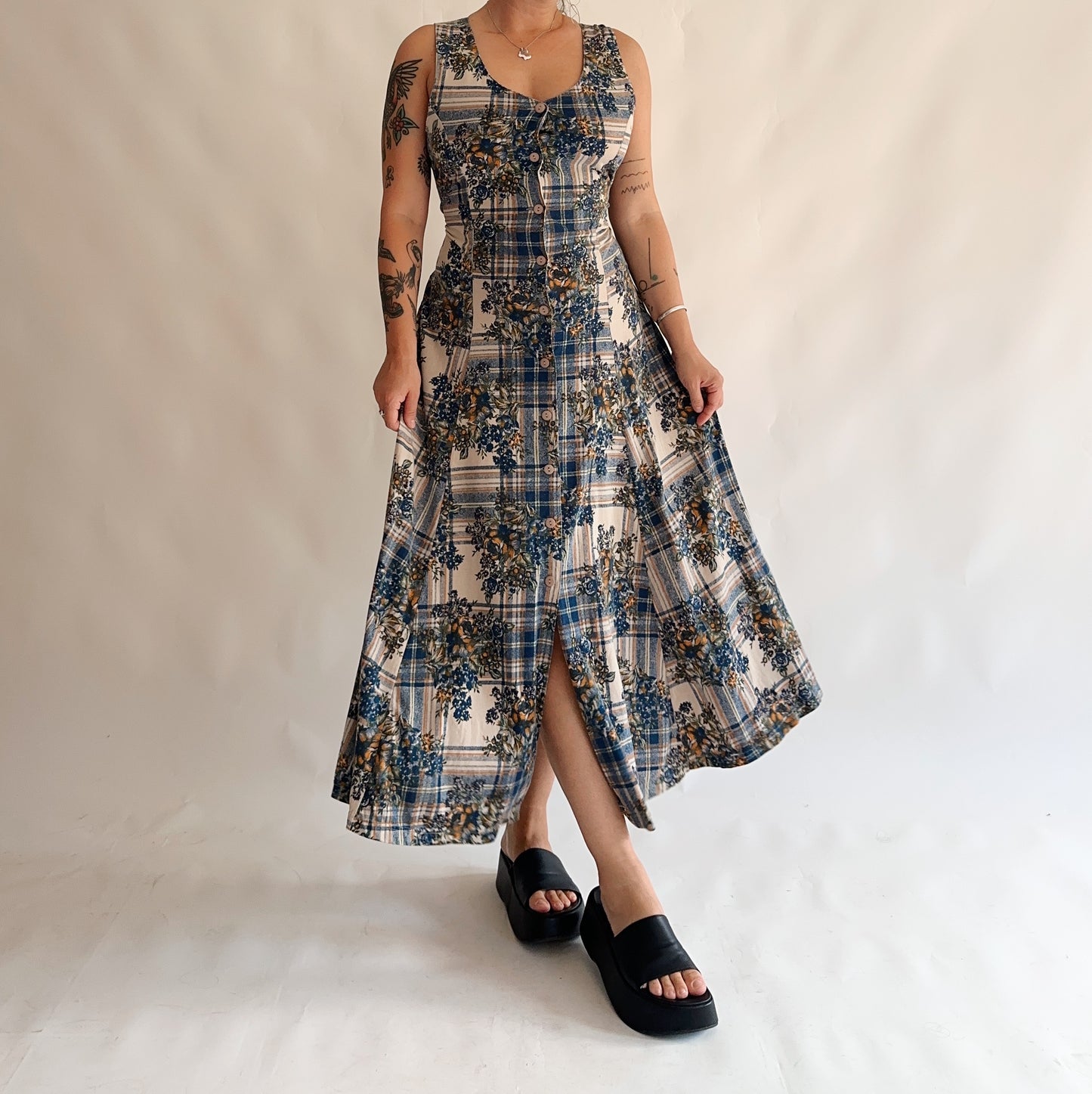 vestido vintage 90s longo (L)