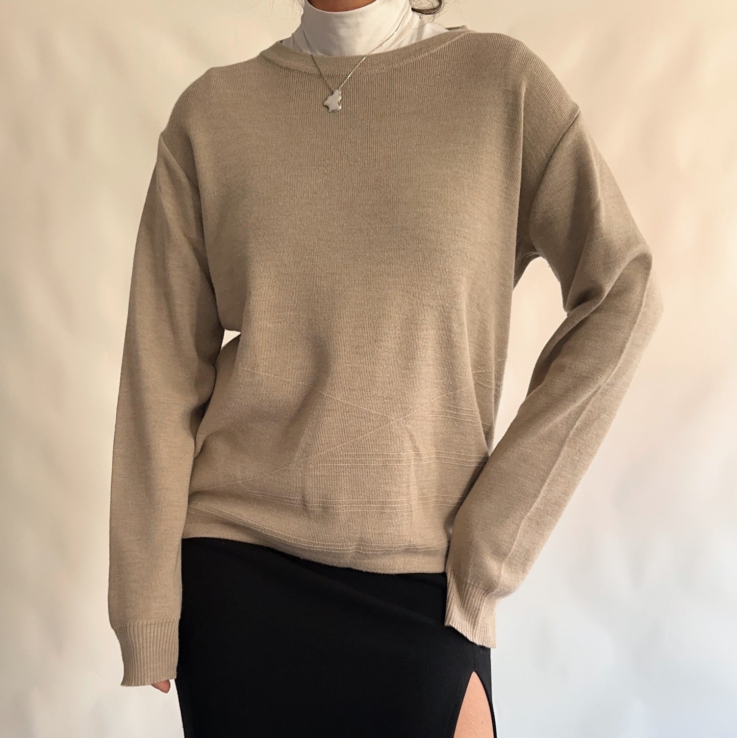 Camisa Vintage com Lã de Merino (M-L)