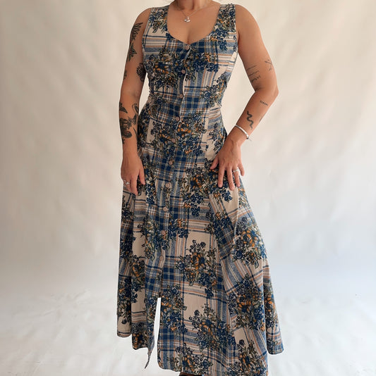 vestido vintage 90s longo (L)