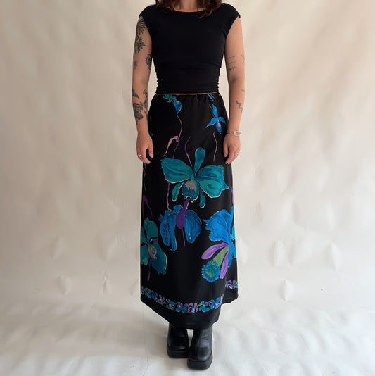 Saia Vintage Maxi dos anos 70s (S-M)