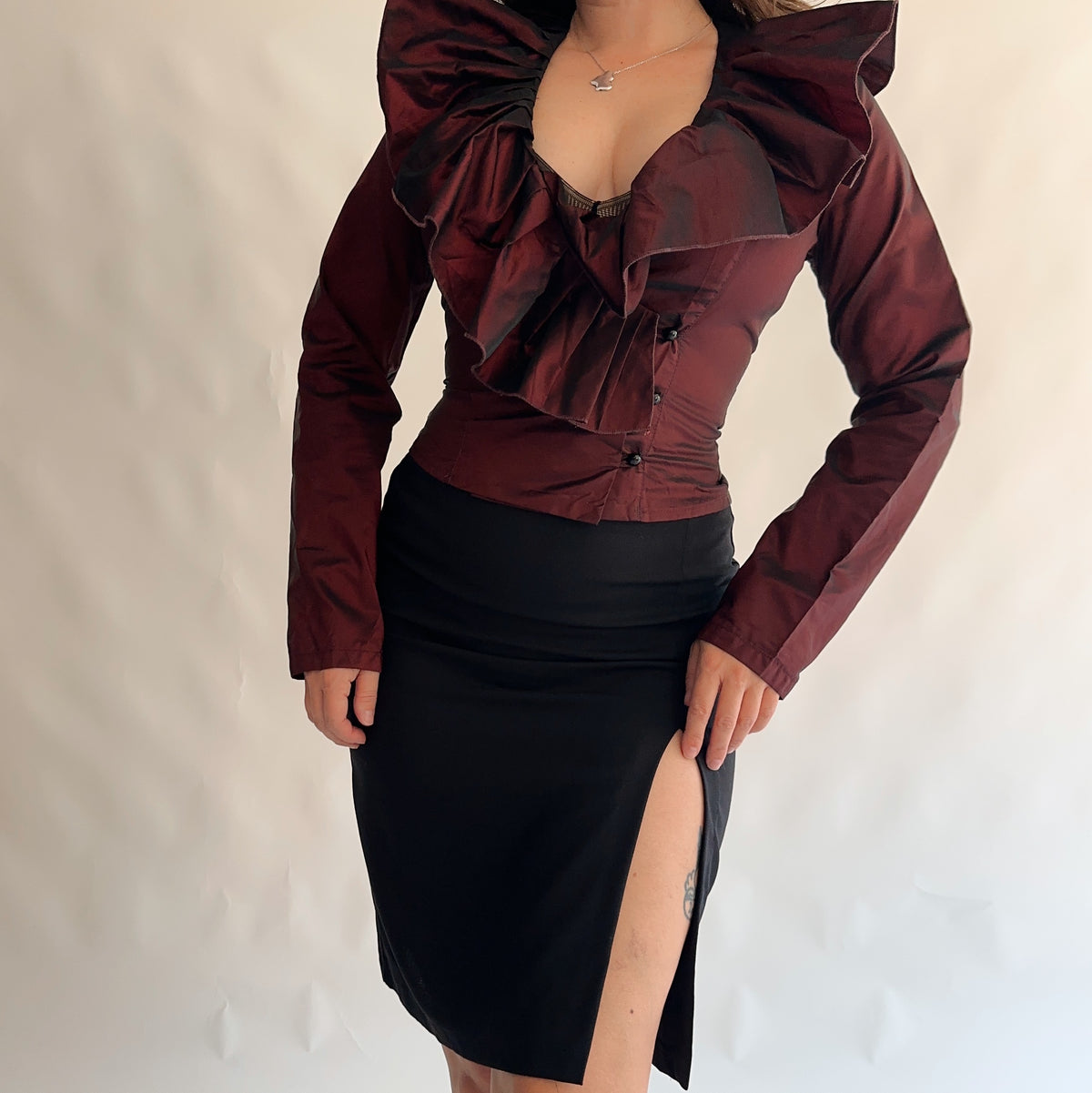 top vintage italiano vamp y2k (S)