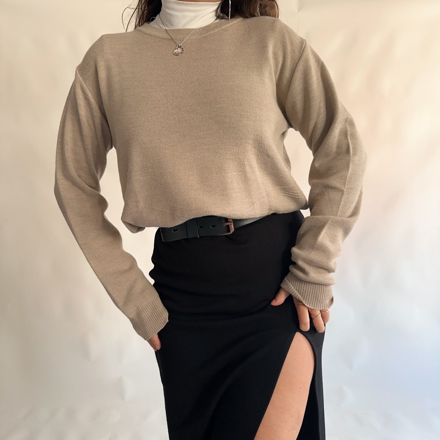 Camisa Vintage com Lã de Merino (M-L)