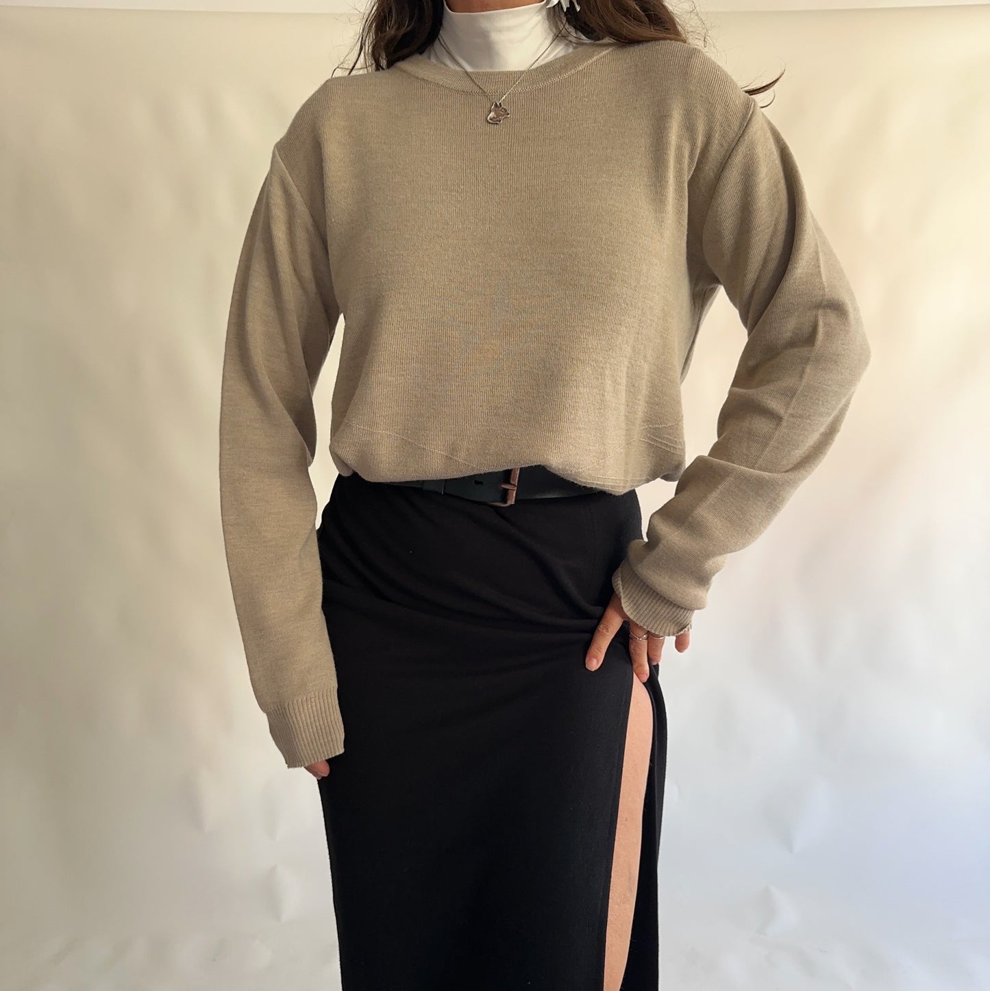 Camisa Vintage com Lã de Merino (M-L)