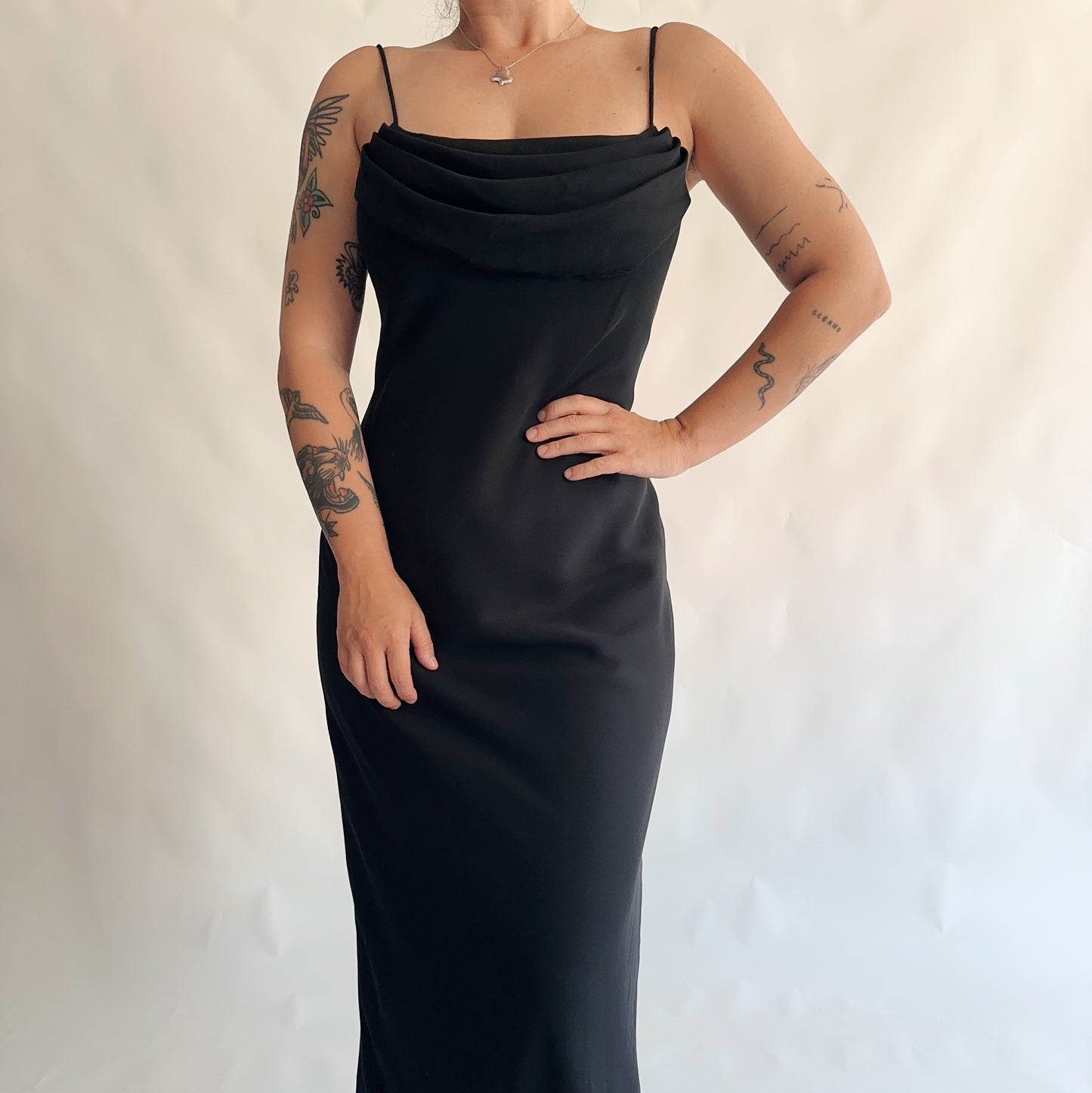 vestido vintage maxi made in USA UL)