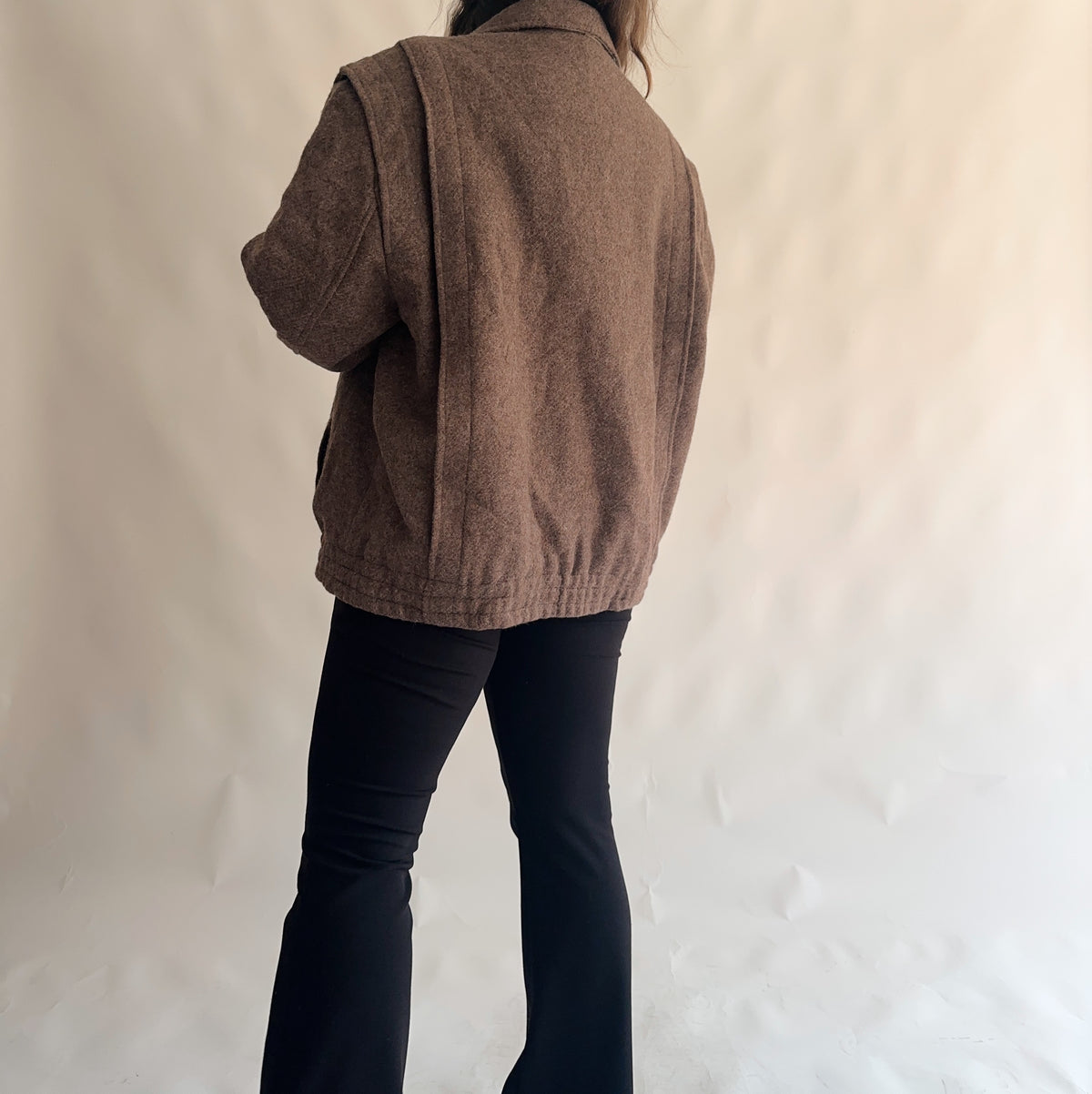 bomber vintage de lã (XL)