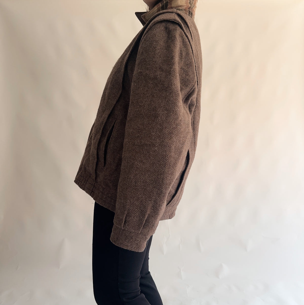 bomber vintage de lã (XL)