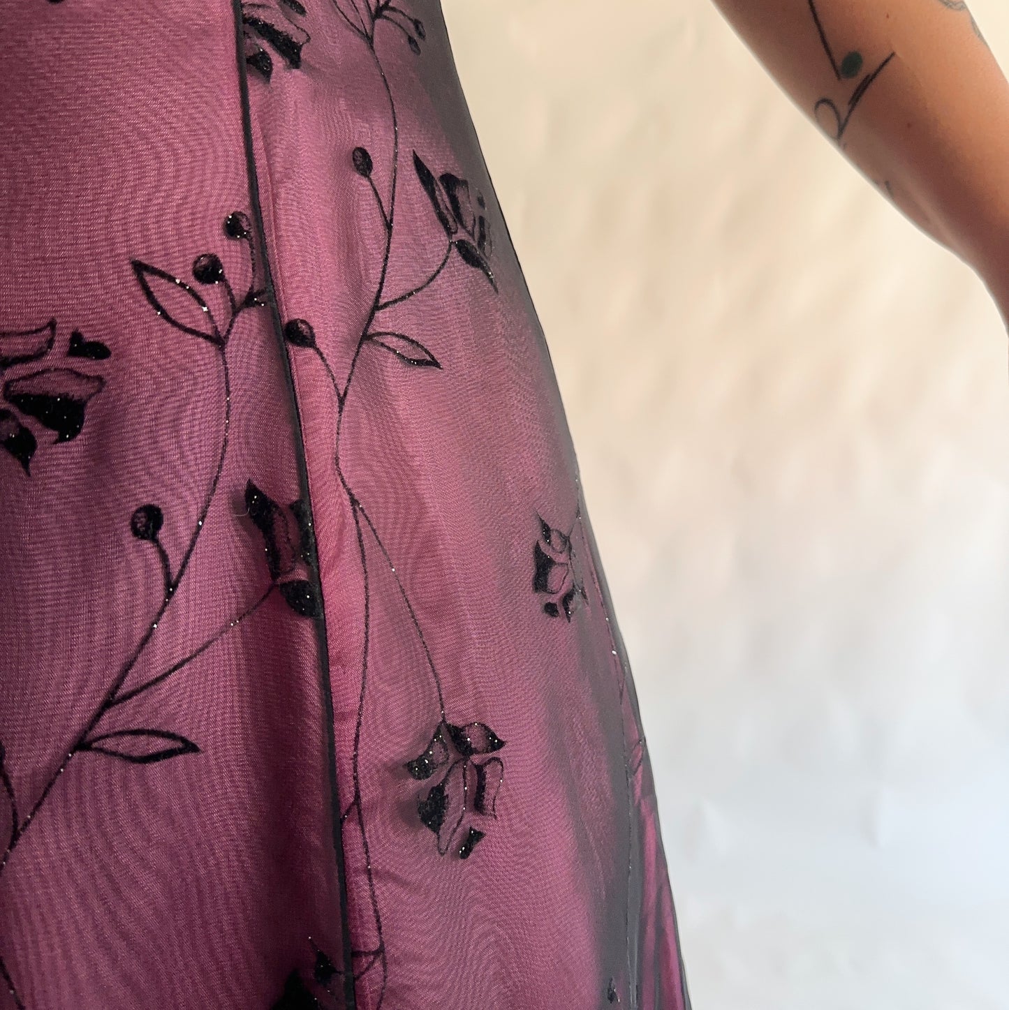 vestido vintage maxi gótico 90s