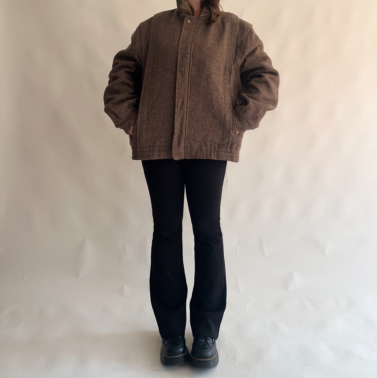bomber vintage de lã (XL)