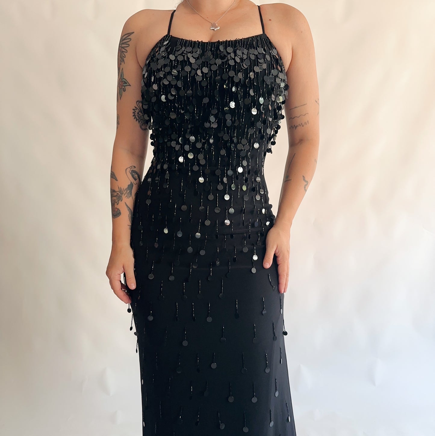 vestido vintage maxi maravilhoso!! (M)