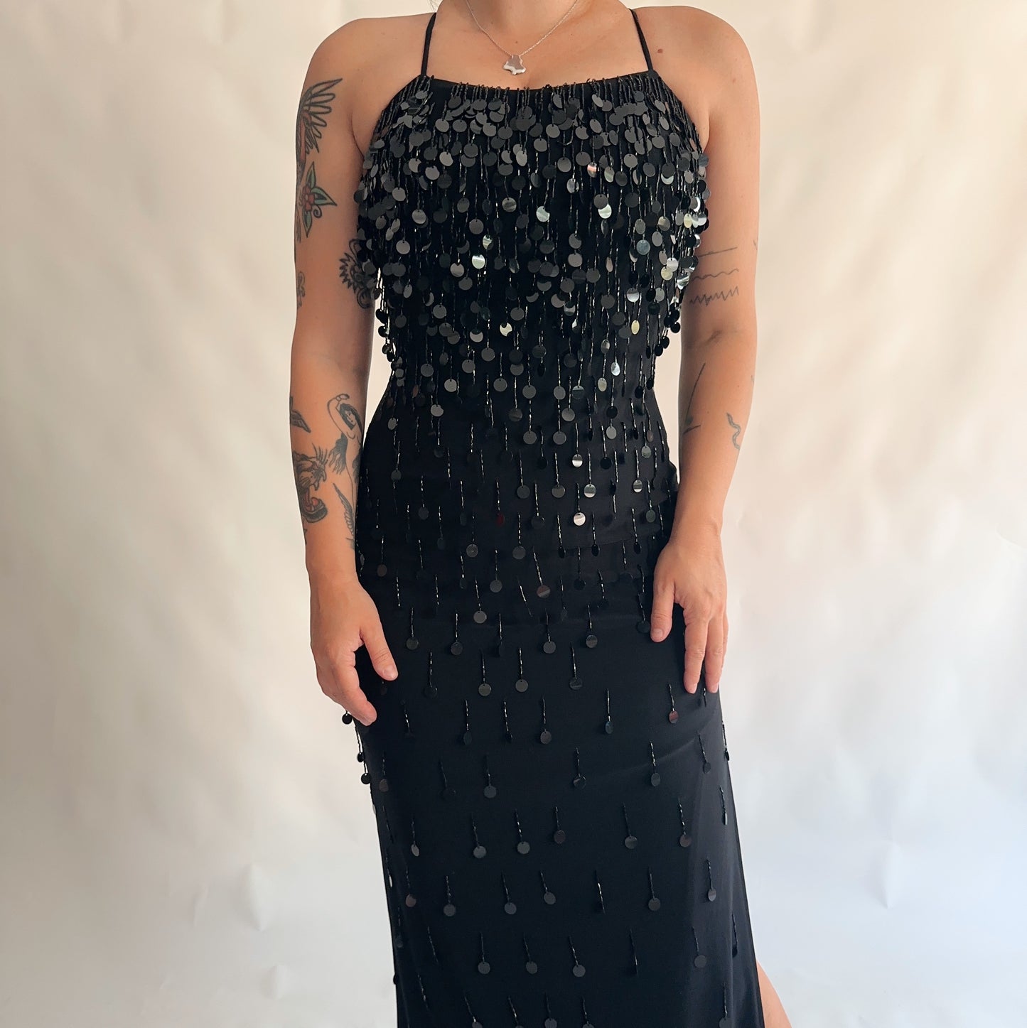 vestido vintage maxi maravilhoso!! (M)