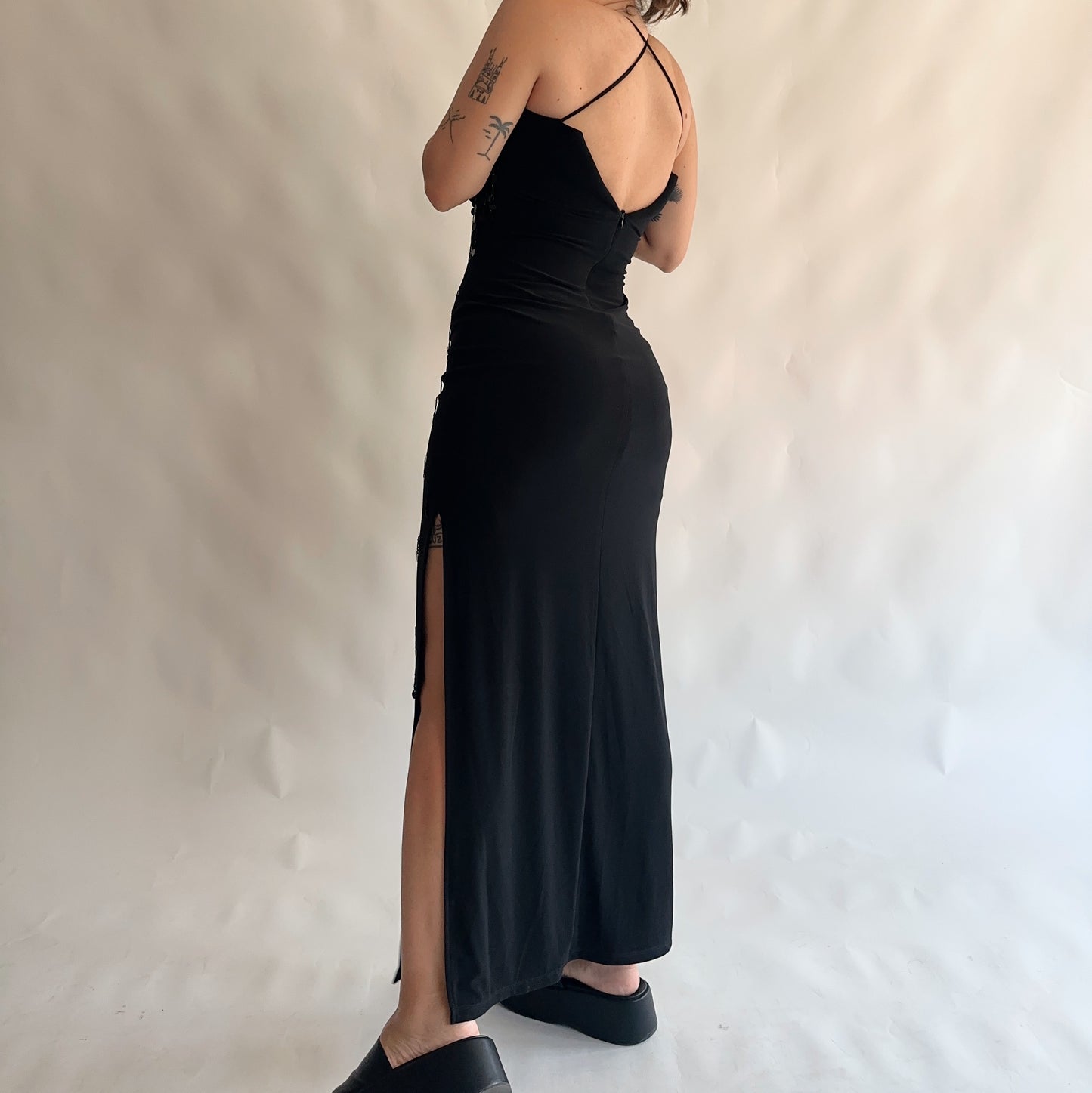 vestido vintage maxi maravilhoso!! (M)