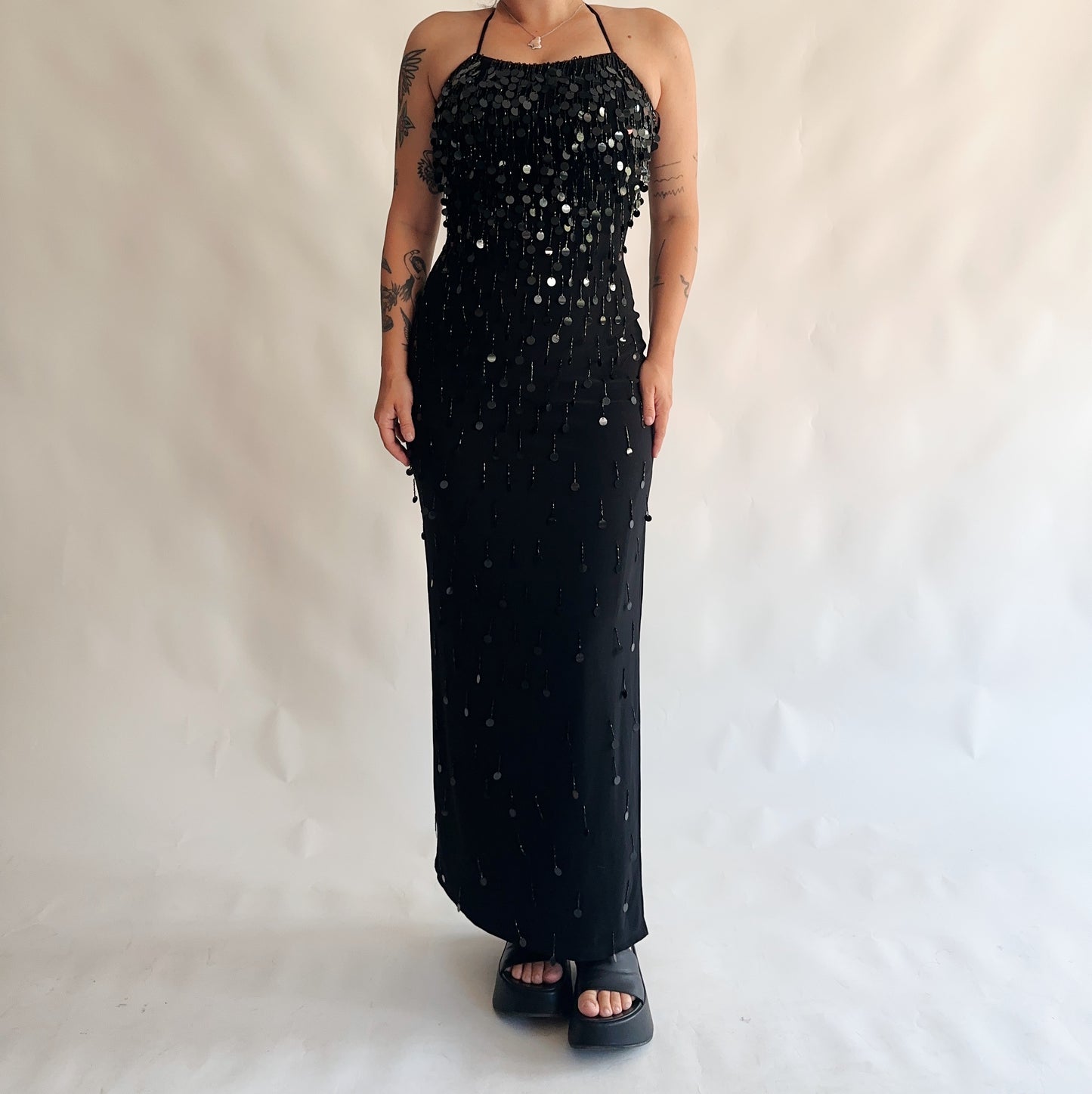 vestido vintage maxi maravilhoso!! (M)