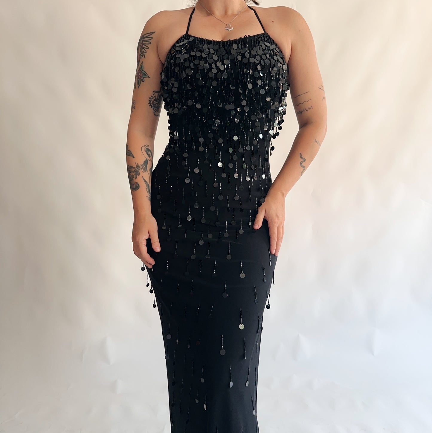 vestido vintage maxi maravilhoso!! (M)
