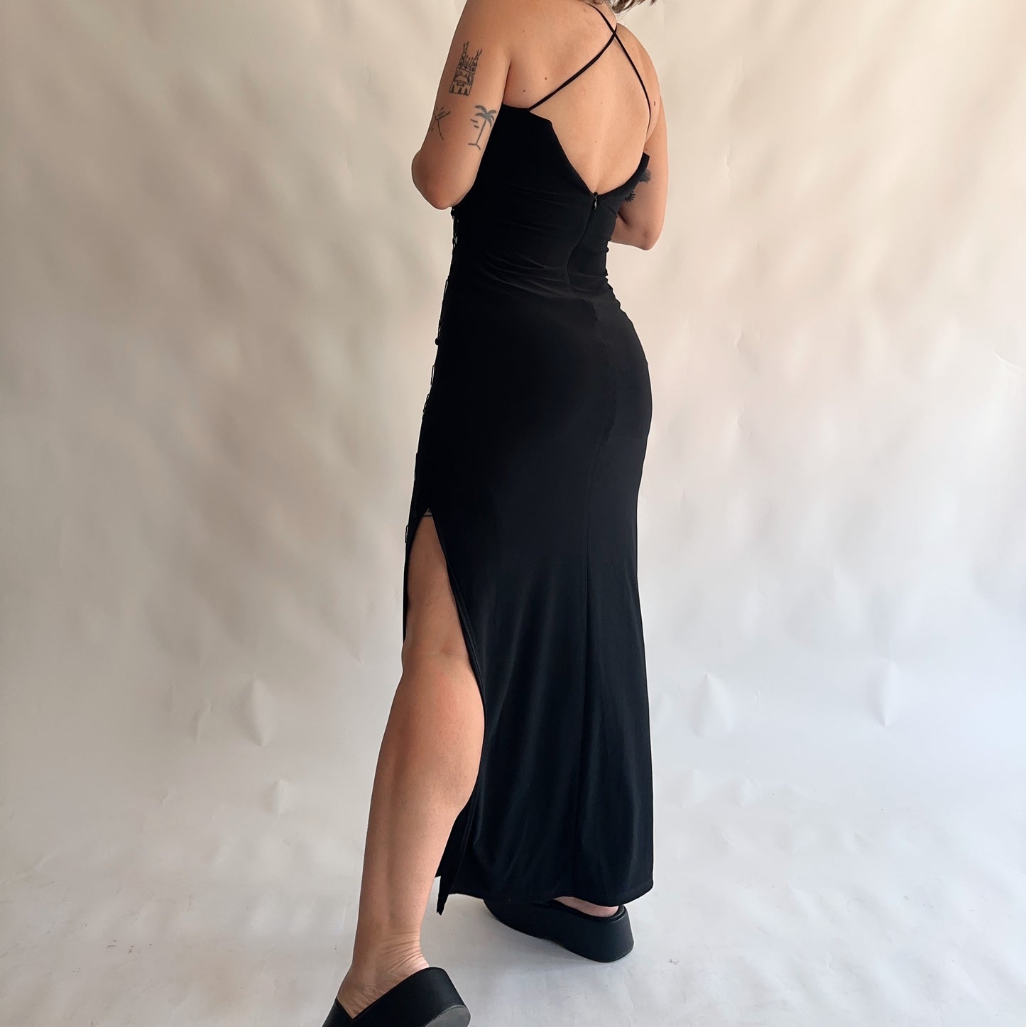 vestido vintage maxi maravilhoso!! (M)