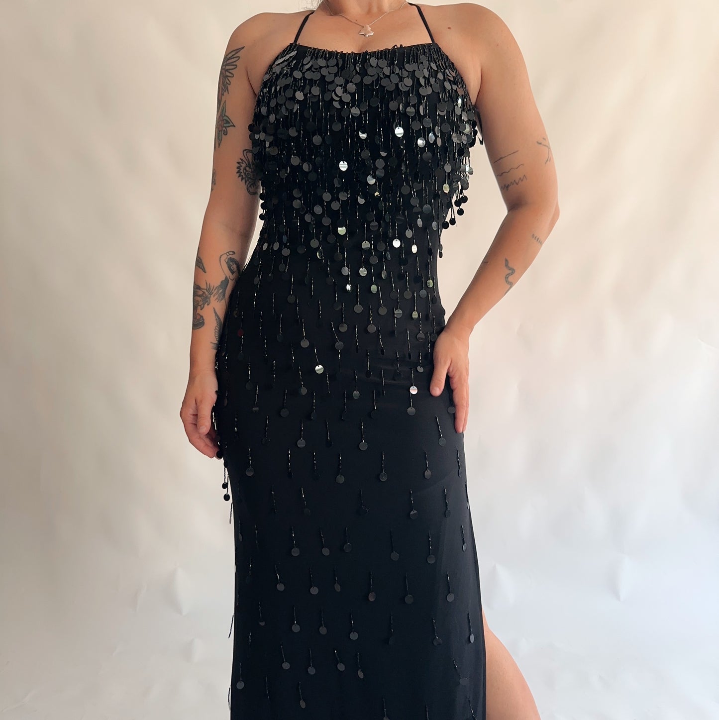 vestido vintage maxi maravilhoso!! (M)