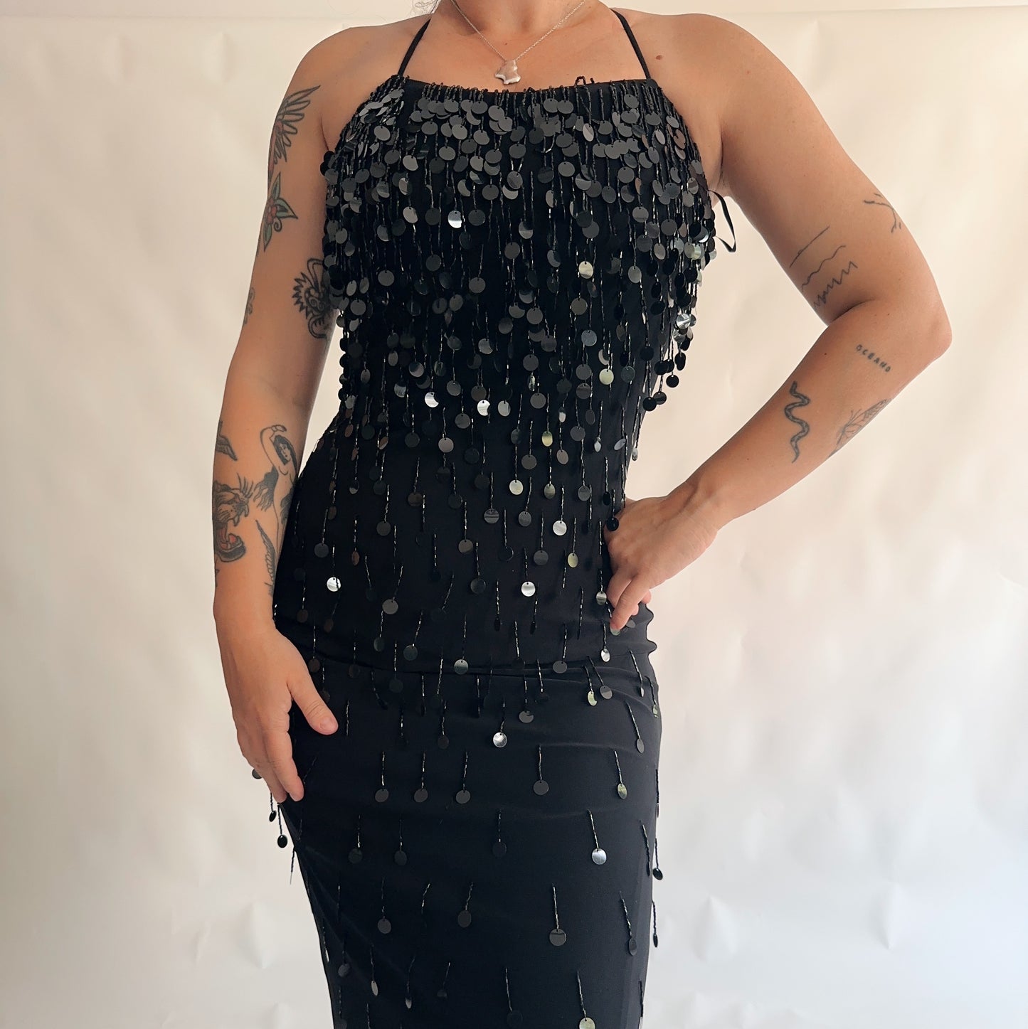vestido vintage maxi maravilhoso!! (M)